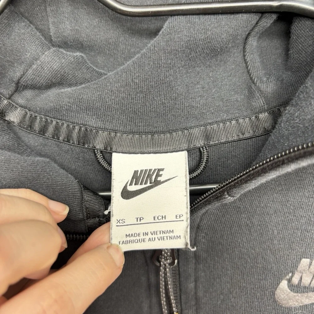 Nike Tech Fleece Hoodie Womens XS Black Full Zip Jacket Performance CW4298-010